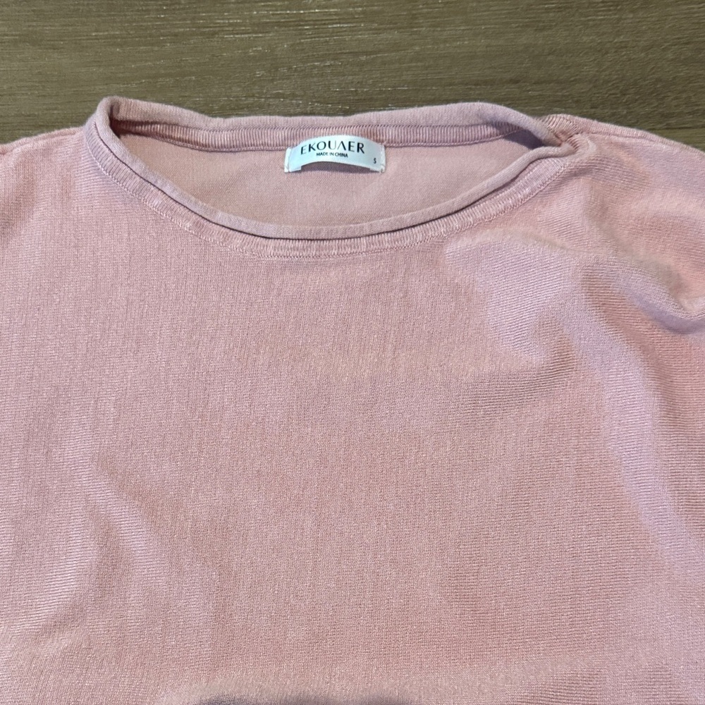Women's Pink Long Sleeve & Shirts Lounge Wear Set. Size Small - Picture 5 of 5
